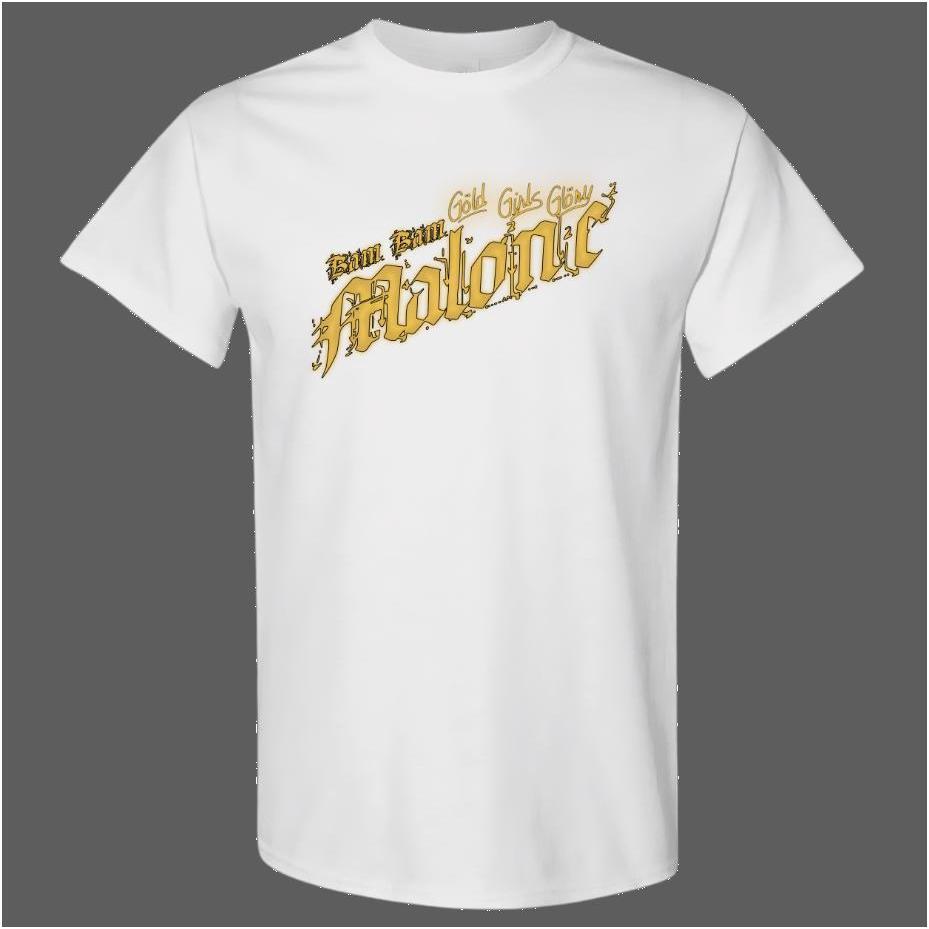 Bam Bam Malone Gold Ggg White Shirt